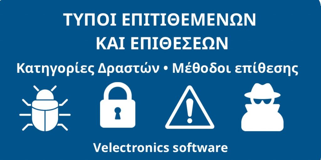 Τύποι επιτιθέμενων και επιθέσεων: άμυνα, ευπάθειες, ηλεκτρονικό ψάρεμα και υποδομές νέφους — Velectronics Software