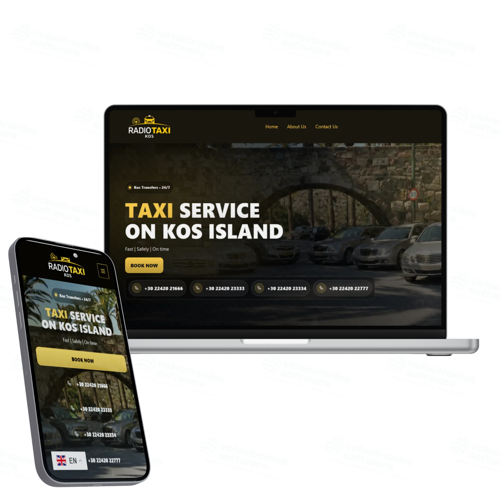 Παρουσίαση της ιστοσελίδας Kos Radio Taxi σε case study της Velectronics Software