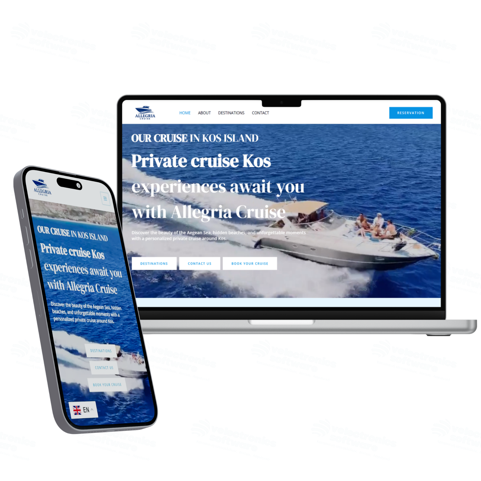 Παρουσίαση της ιστοσελίδας Allegria Cruise Kos σε case study της Velectronics Software