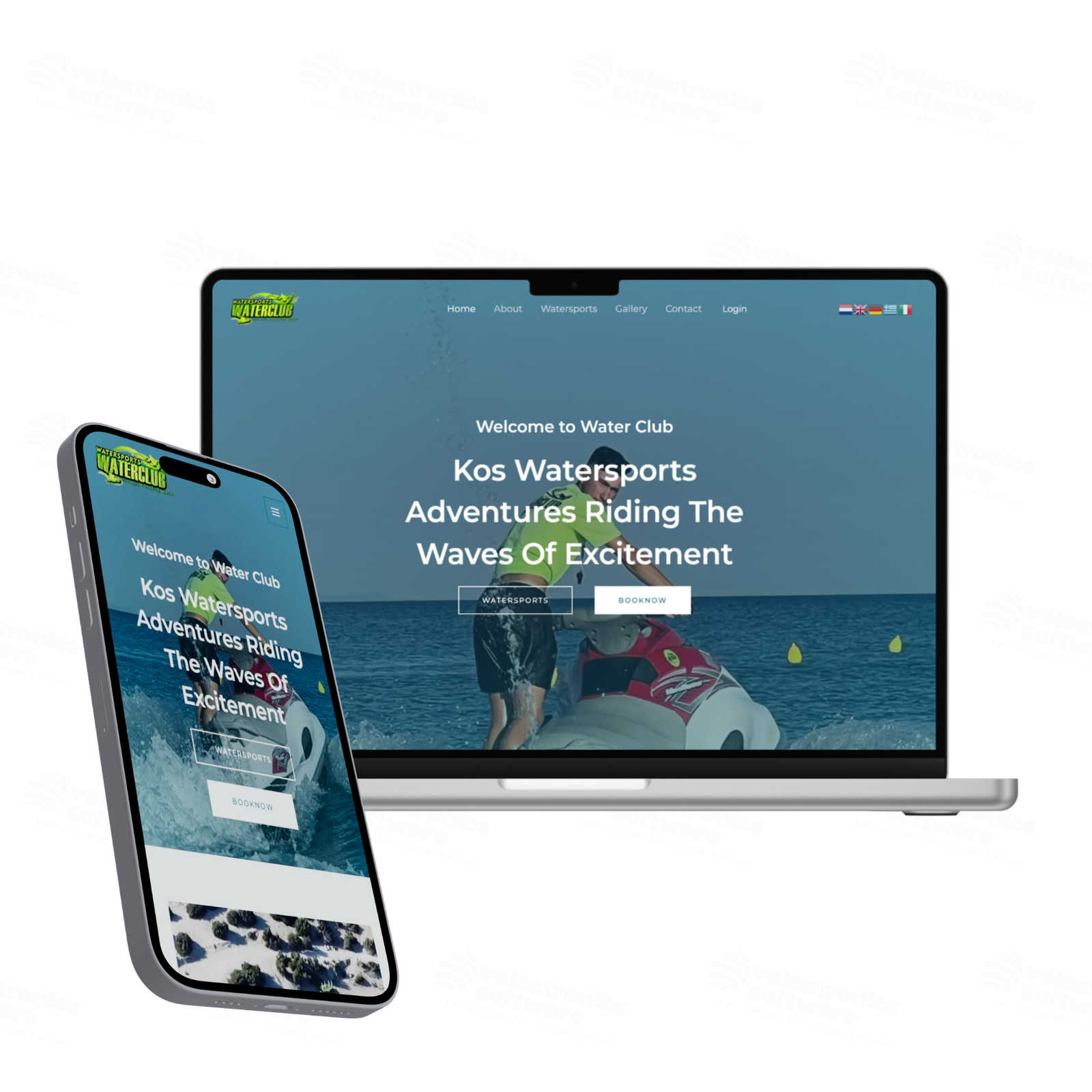 Παρουσίαση της ιστοσελίδας Kos Water Sports σε case study της Velectronics Software
