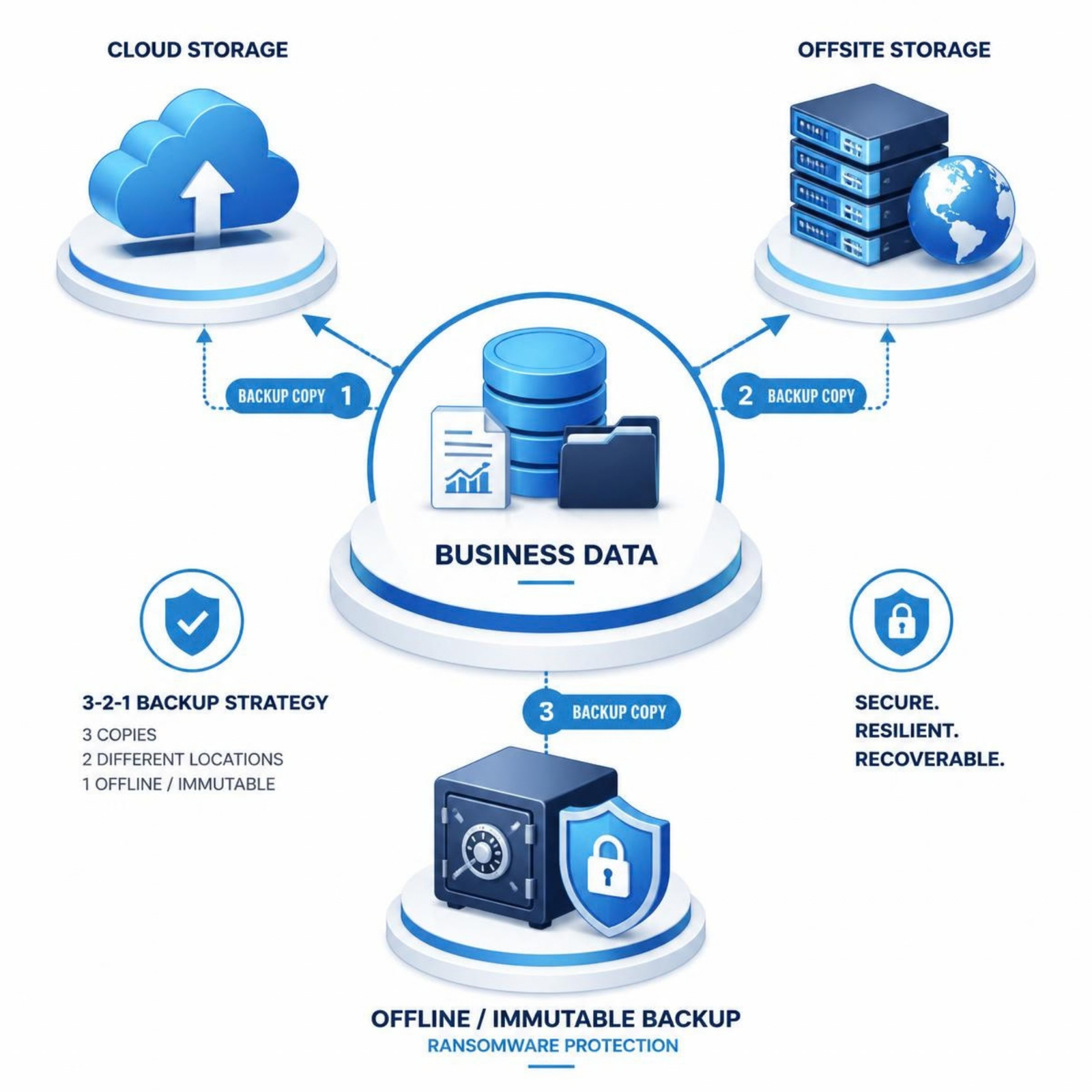 Στρατηγική backups 3-2-1 για προστασία από ransomware