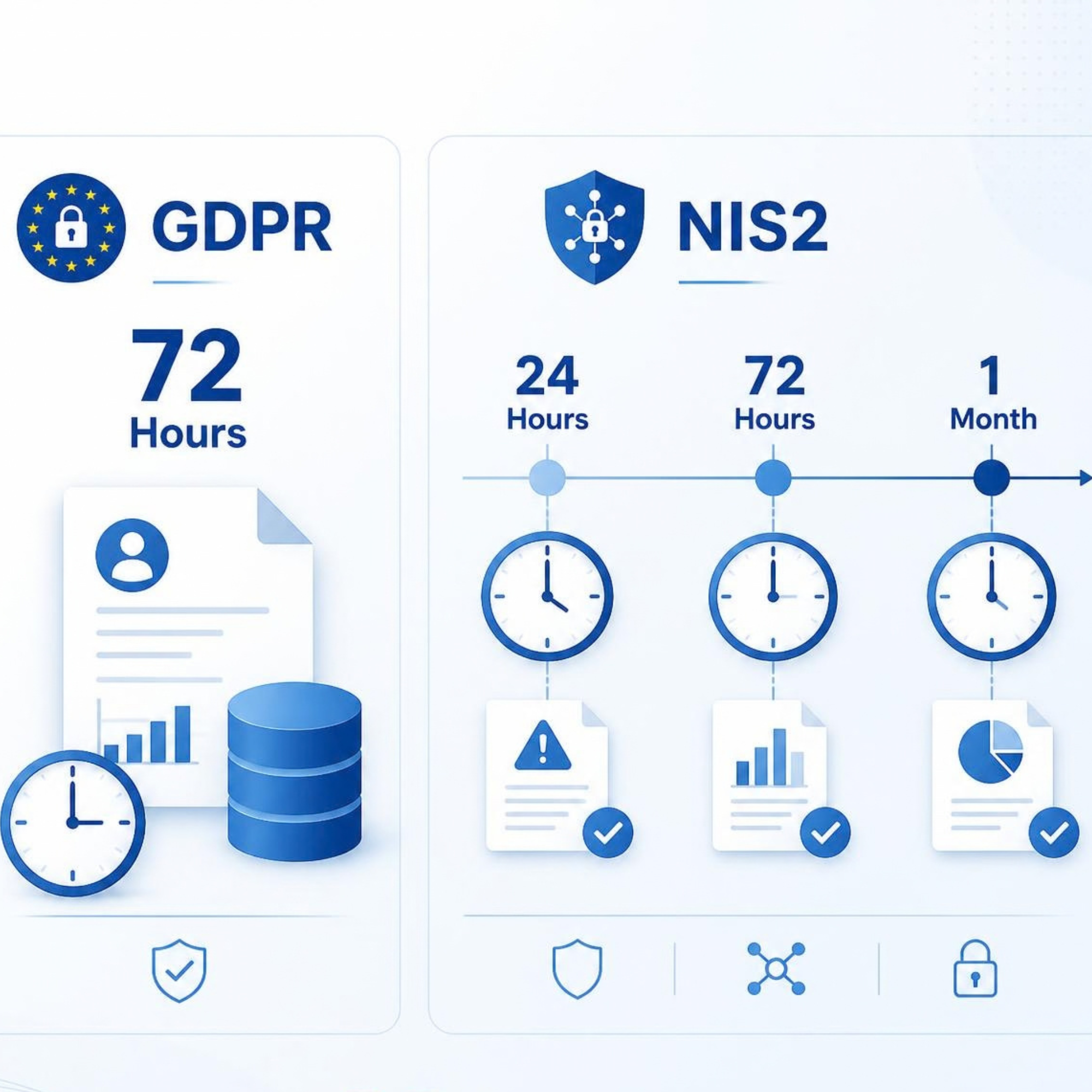 GDPR και NIS2 incident reporting με προθεσμίες 24 ώρες 72 ώρες και έναν μήνα