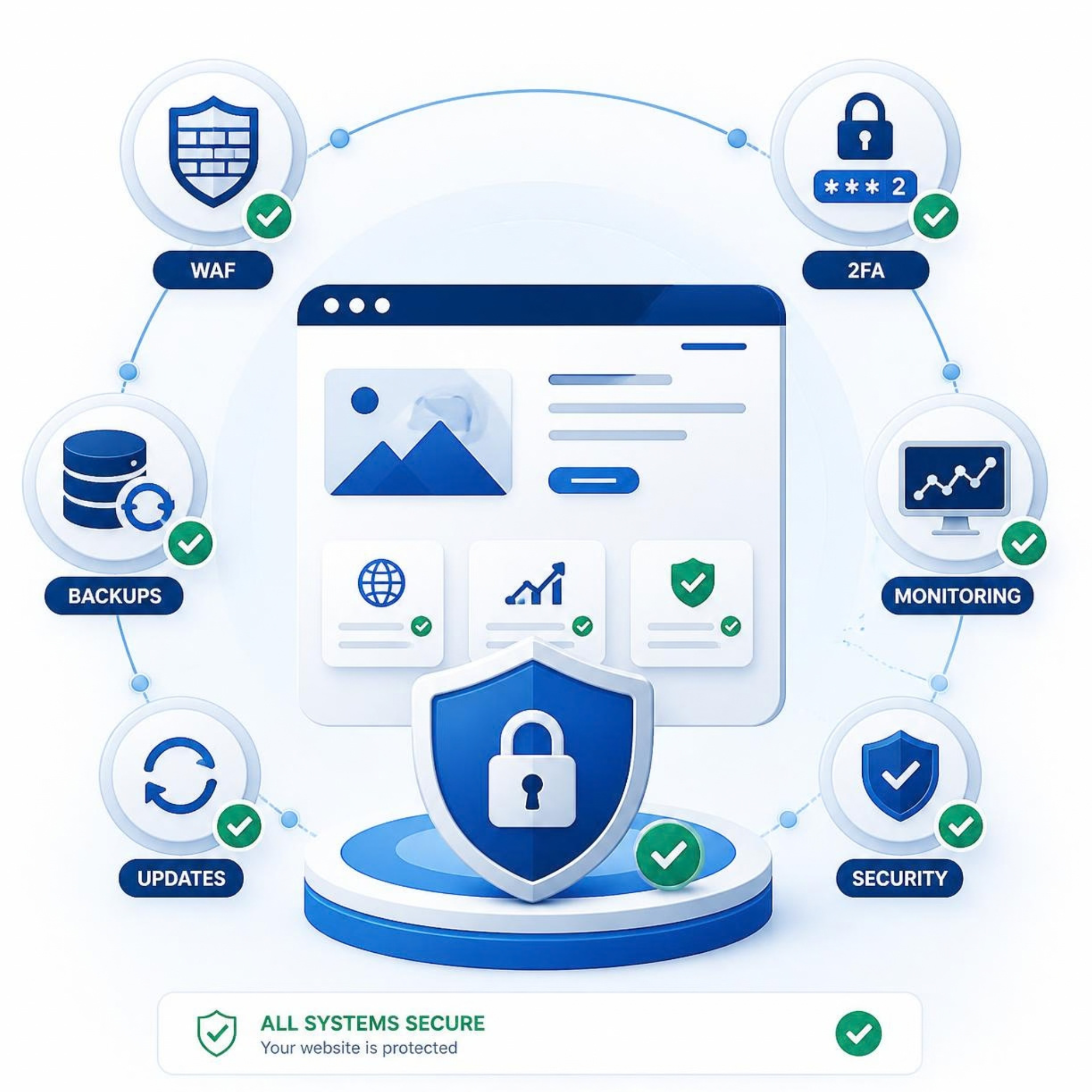 Πρόληψη και θωράκιση website με WAF, 2FA, backups, updates και monitoring